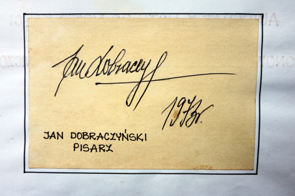 Maurycy Zamoyski. Jan Dobraczyński. Autografy
