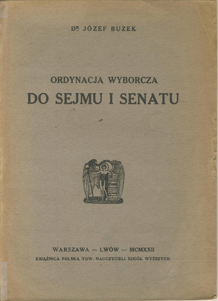 Buzek - Ordynacja Wyborcza do Sejmu i Senatu, 1922