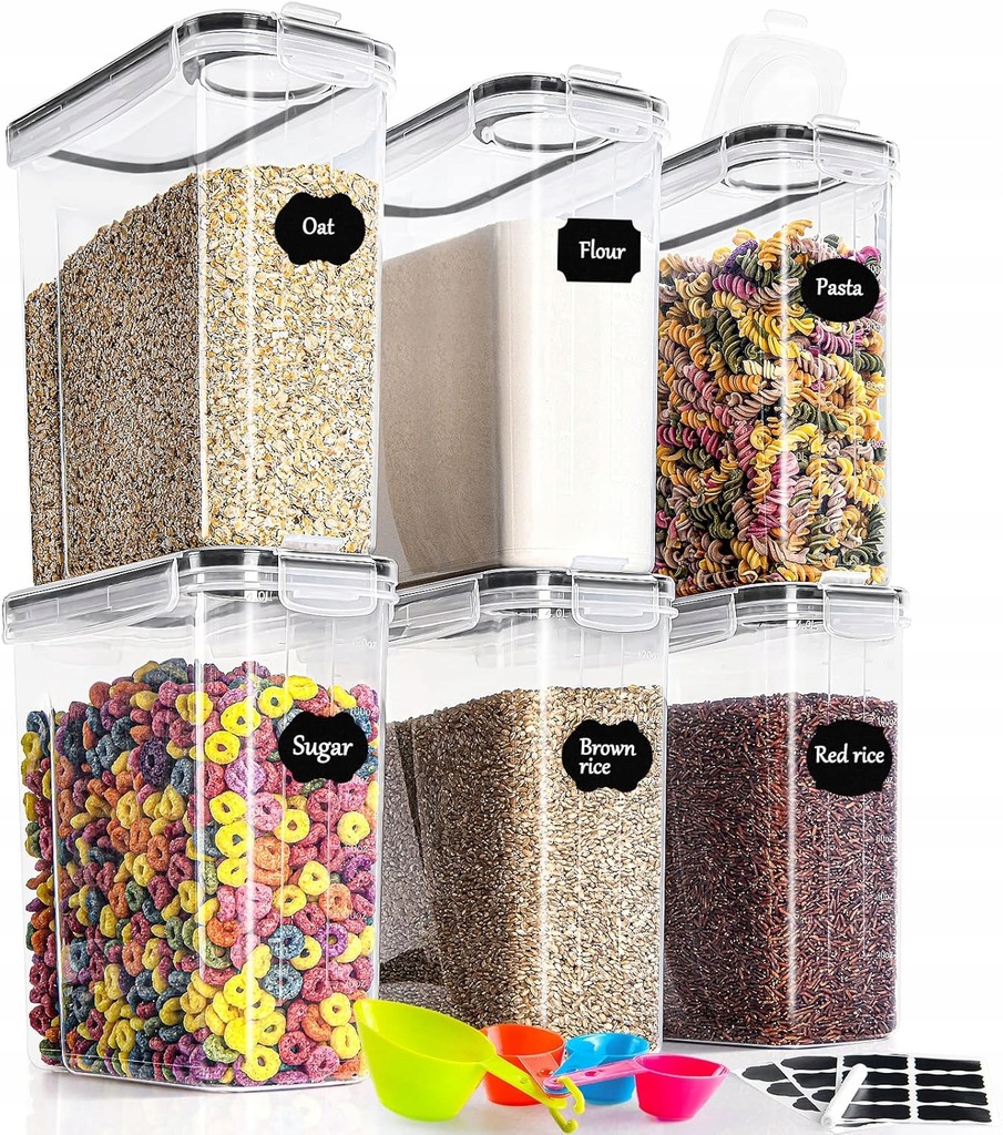 GoMaihe 4 l zestaw pojemników do przechowywania żywności