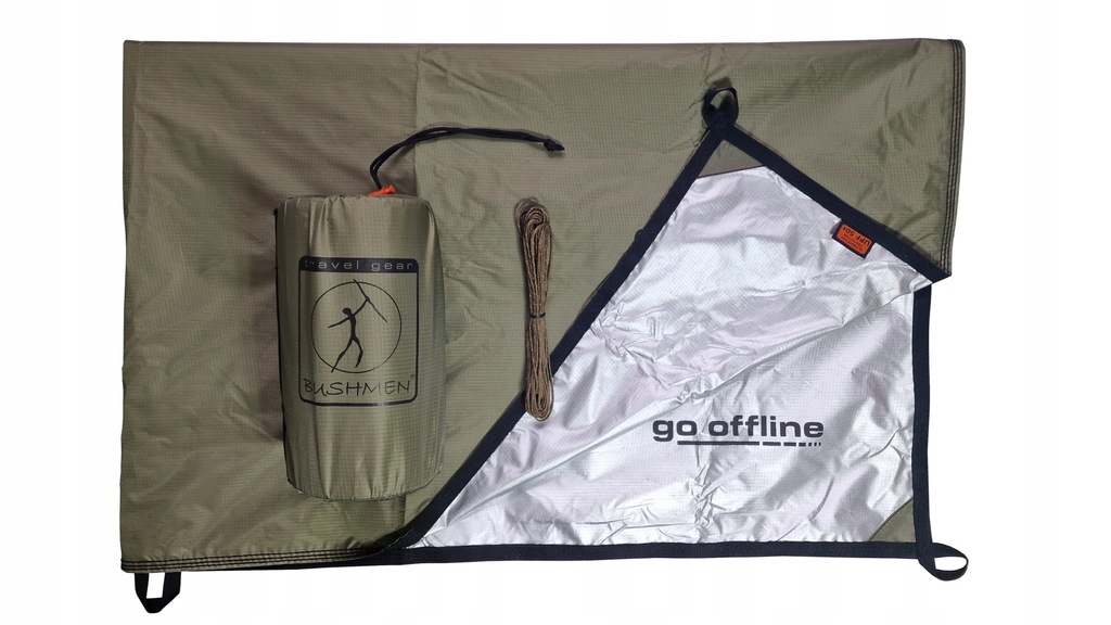 Płachta biwakowa BUSHMEN THERMO- Tarp 4x3m olive