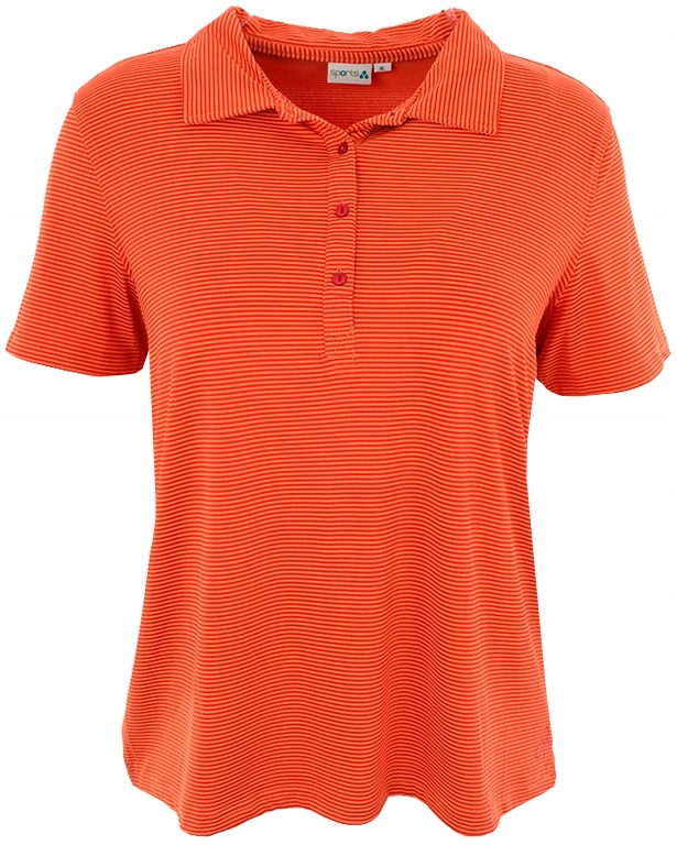 aVV3196 pomarańczowa koszulka polo w paski 48