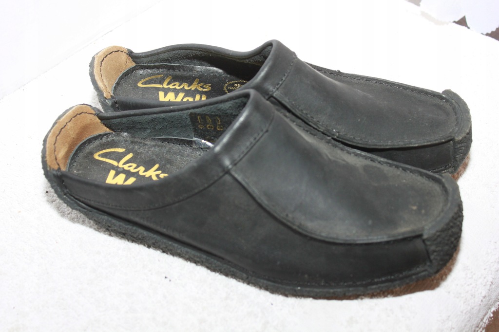 46$ CLARKS WALABESE KLAPKI SKÓRA NATURALNA 35/22C