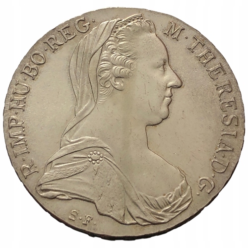 50581. Austria, talar Maria Teresa 1780, nowe bicie, (srebro/28,16g/40mm)