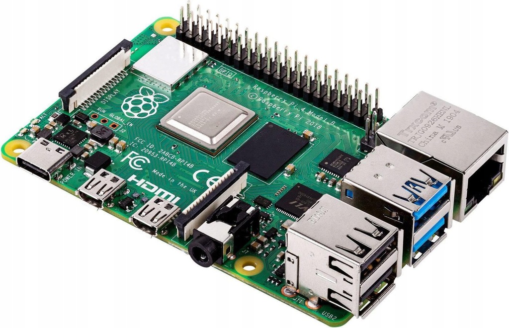 Komputer jednopłytkowy Raspberry Pi 4 BCM2711 1.5 GHz zielony, RASPBERRY-PI