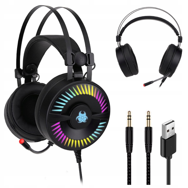 SŁUCHAWKI GAMINGOWE TRACER GAMEZONE MADMAN RGB USB