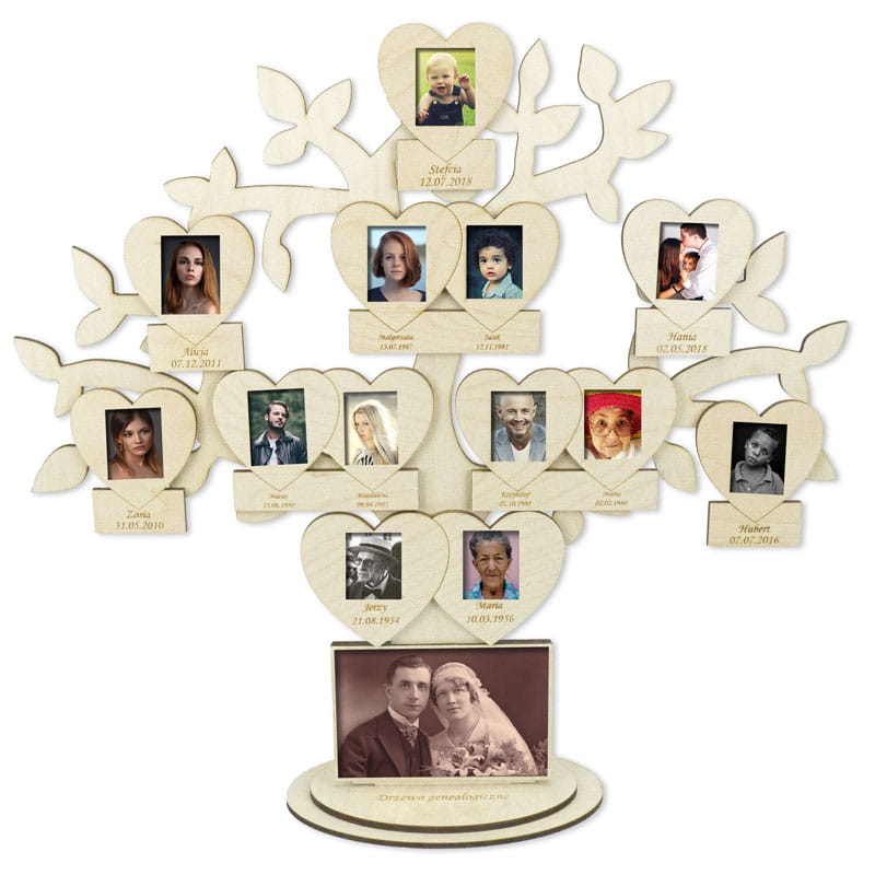 Deku - Drzewo genealogiczne ze zdjęciami 55x55 cm 571266