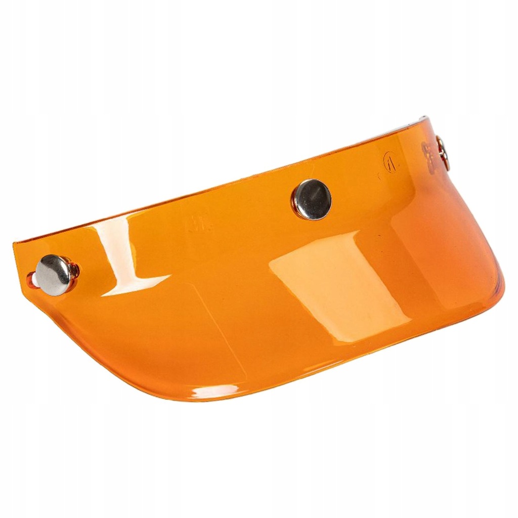 Motorcycle Helmet Visor Peak, Snap, UV Sunshields, Universal Clear Orange