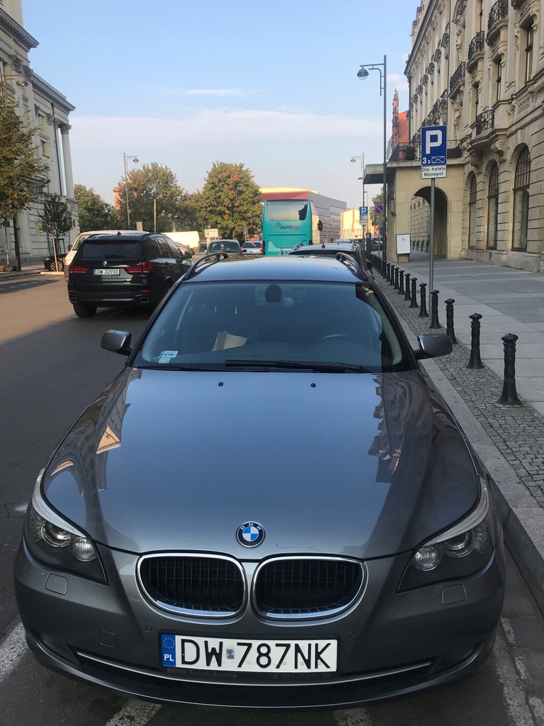 BMW 520d dobrze wyposażony z uszkodzonym silnikiem