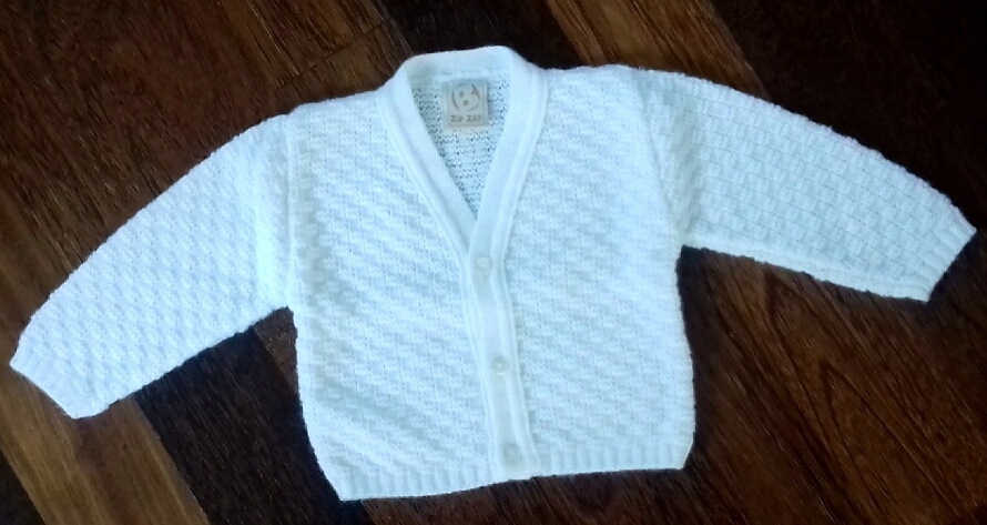 NOWY biały sweterek chrzest garnitur elegancki 3-6