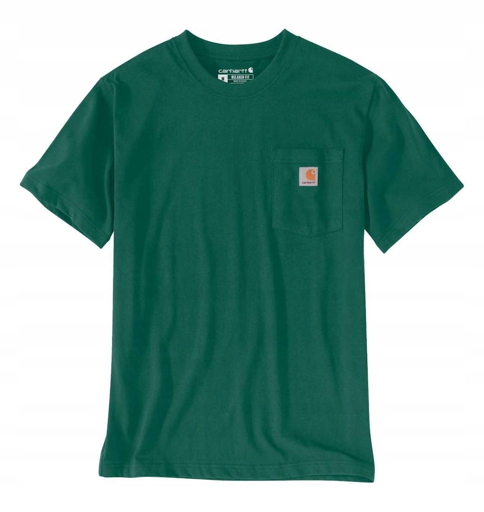 CARHARTT koszulka z kieszonką zielona K87 mocna L