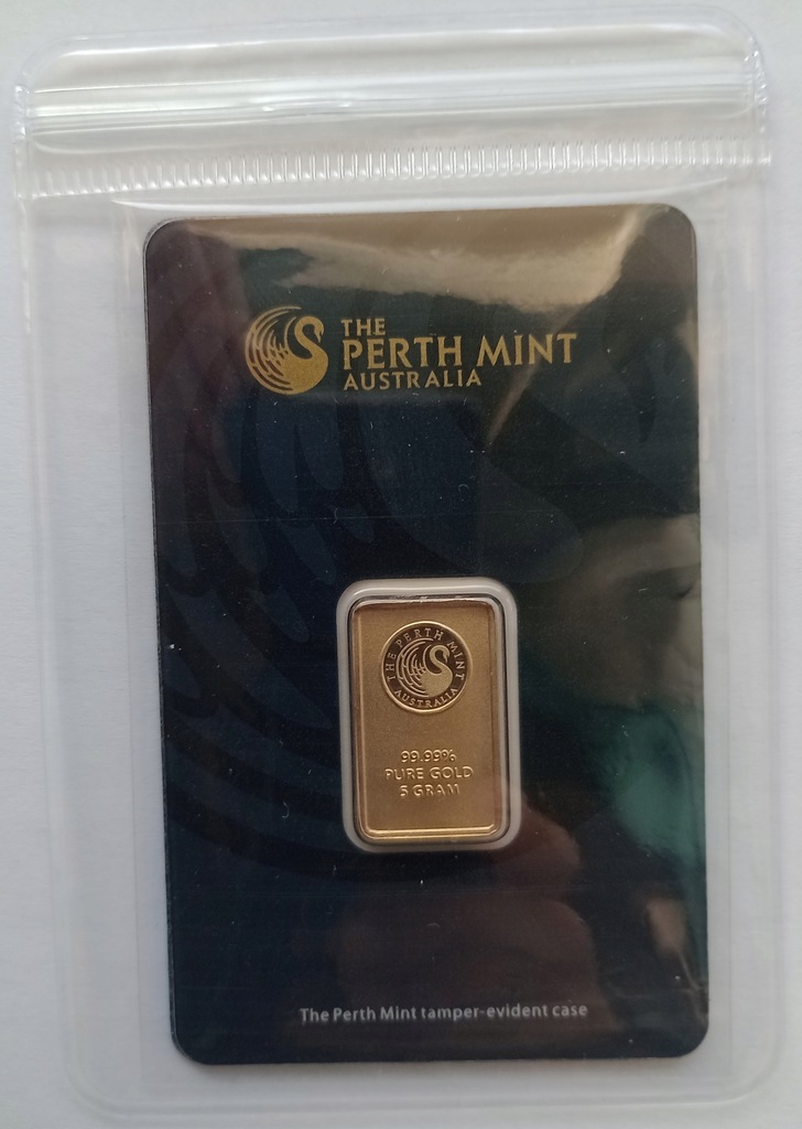 Sztabka 5g The Perth Mint, próba 99.99