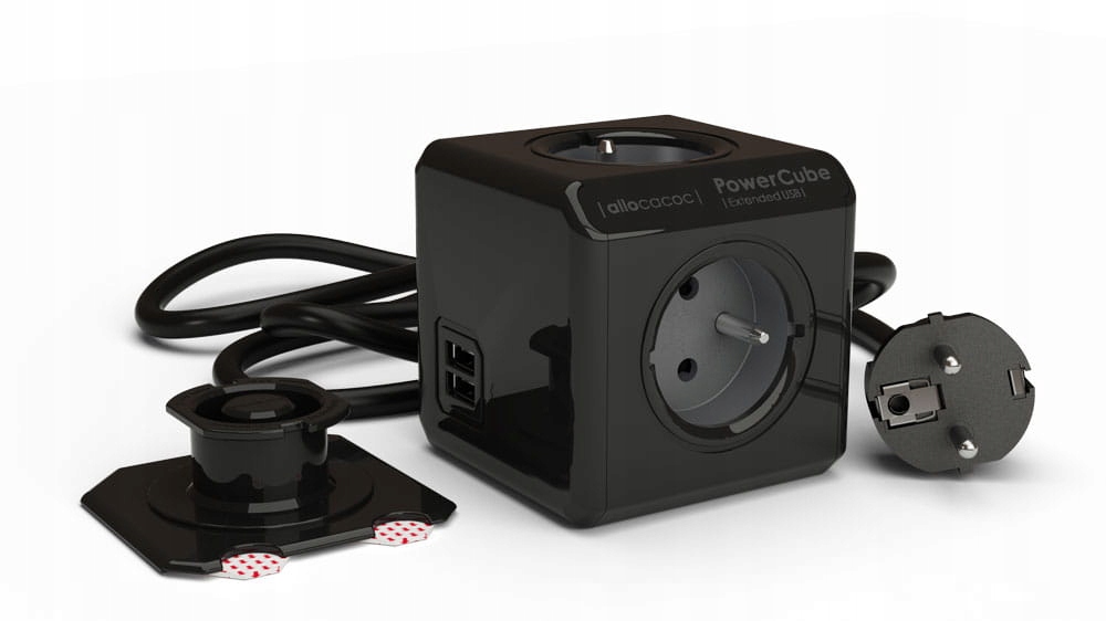 PowerCube listwa zasilająca 3m USB czarna