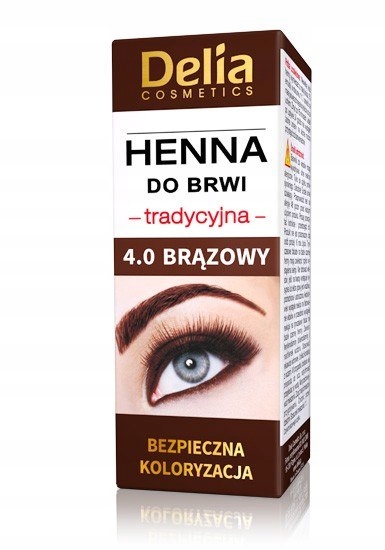 Delia Cosmetics Henna do brwi 4.0 Brązowa 1szt