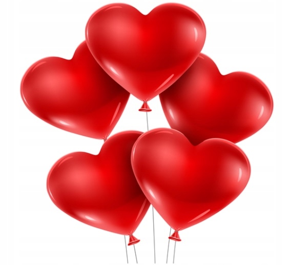 Balony czerwone serca serduszka na Walentynki WOŚP duże mocne 23cm 100szt