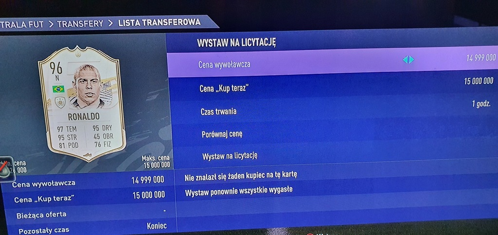 KONTO FIFA 21 XBOX ONE RONALDO PRIME 12 MLN COINS