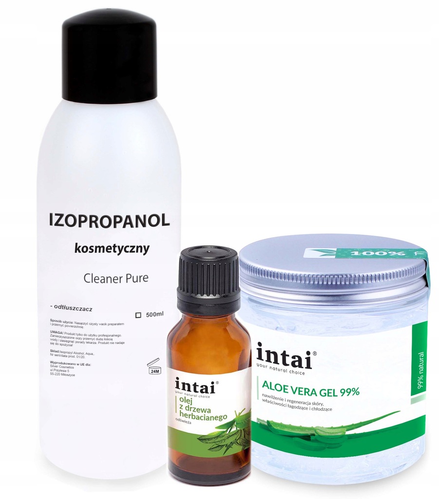 ŻEL DO CZYSZCZENIA RĄK DIY ALOES IZOPROPANOL OLEJ