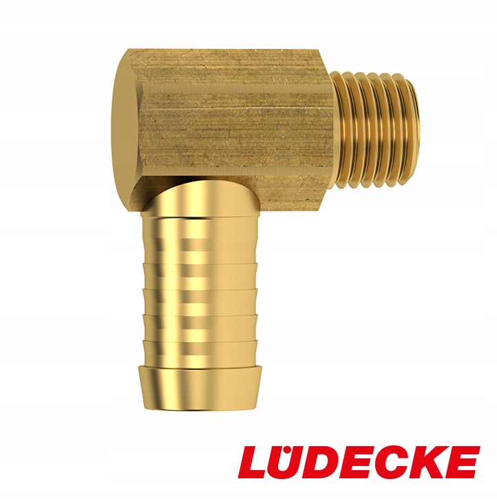 Króciec do węża 13 mm kąt 90° z GZ M 14x1,5 MS regulacja temperatury