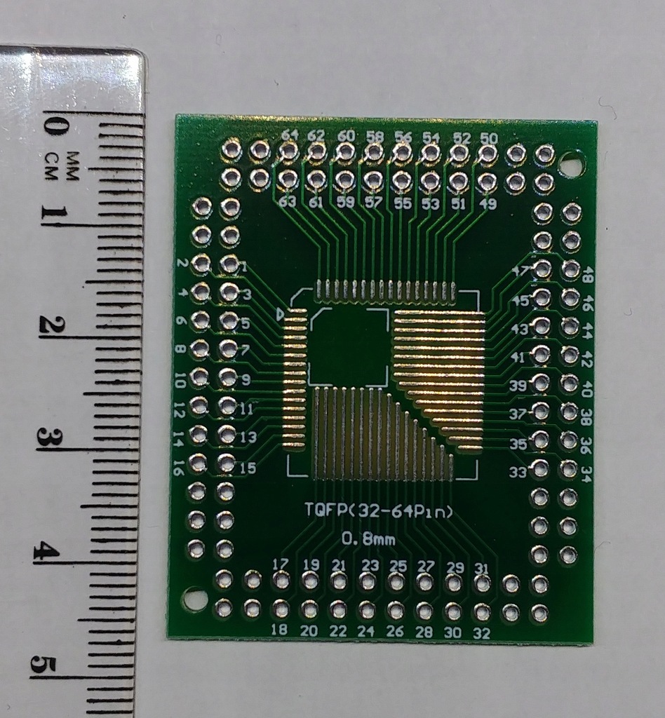 Adapter TQFP 32-64pin 0.8mm, 32-100pin 0.5mm, DIP