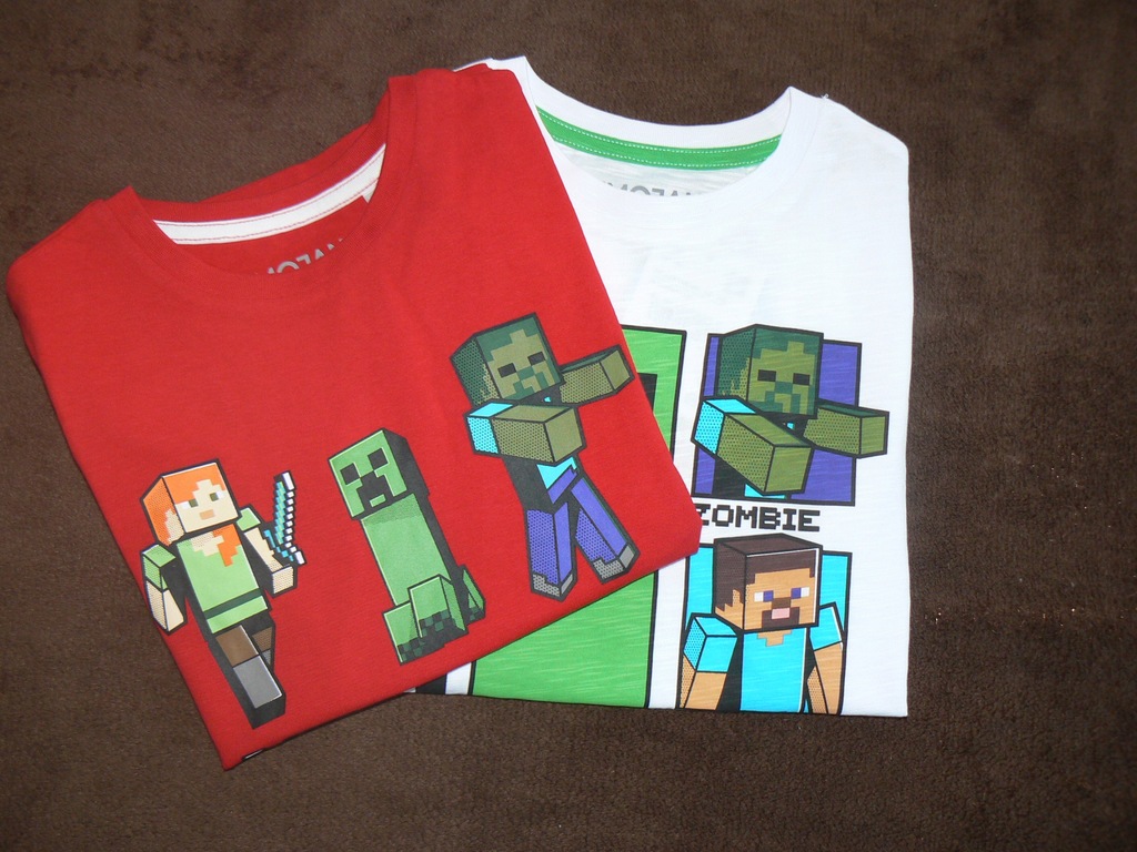 C&A t-shirt MINECRAFT r. 140_2 sztuki