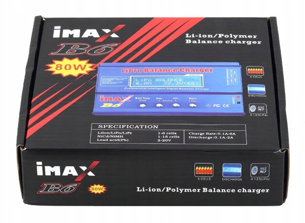 Купить Балансир IMAX B6 6A 80W LiPo NiMH Быстрое зарядное устройство: отзывы, фото, характеристики в интерне-магазине Aredi.ru