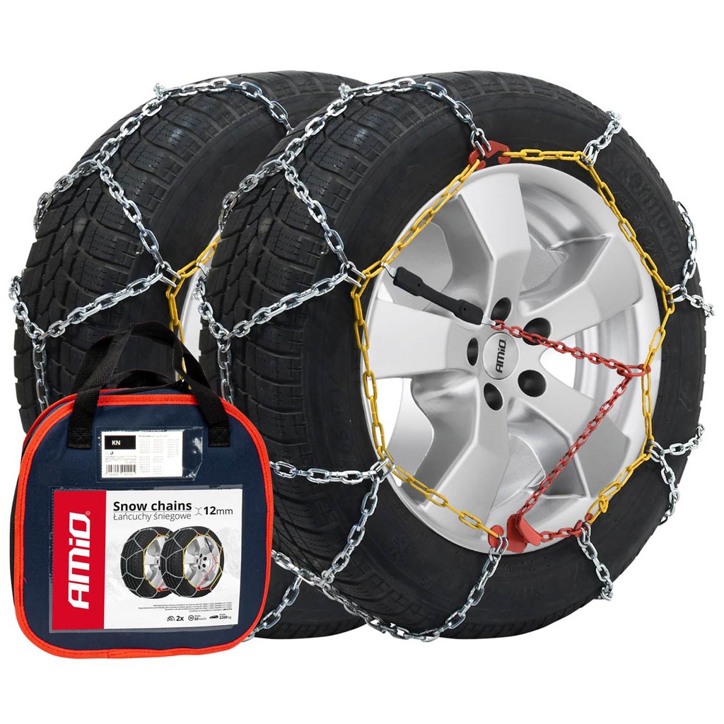 ŁAŃCUCHY ŚNIEGOWE NA KOŁA OPONY 12mm O-NORM R14 R15 R16 R17 R18 R19 |KN100