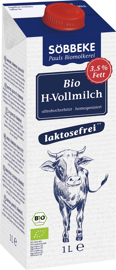 Mleko bez laktozy 3,5% tłuszczu bio 1 l- sobbeke