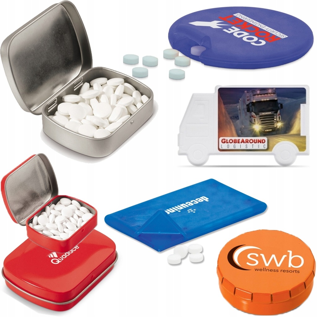 CUKIERKI W PUDEŁKU PASTYLKI MIĘTÓWKI 6 OPAKOWAŃ