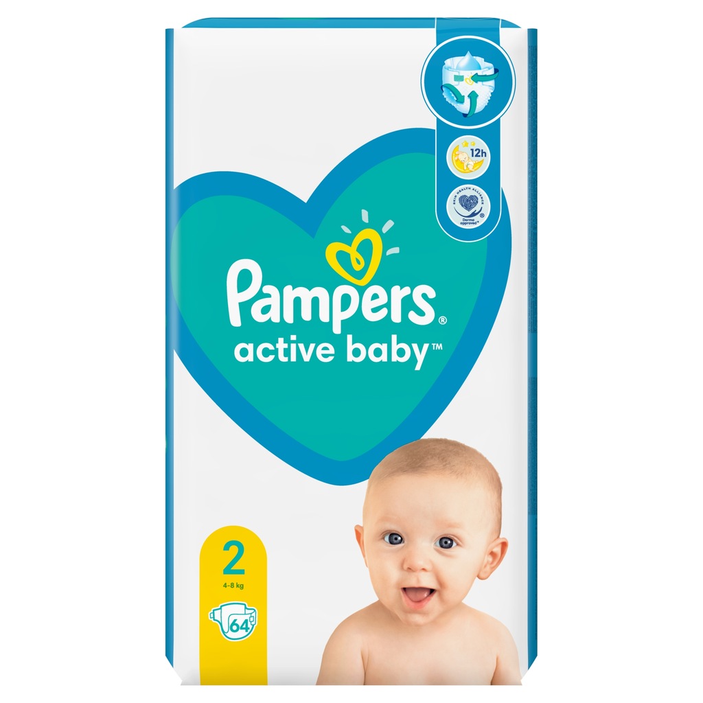 Pieluszki Pampers Active Baby Rozmiar 2 64 szt.