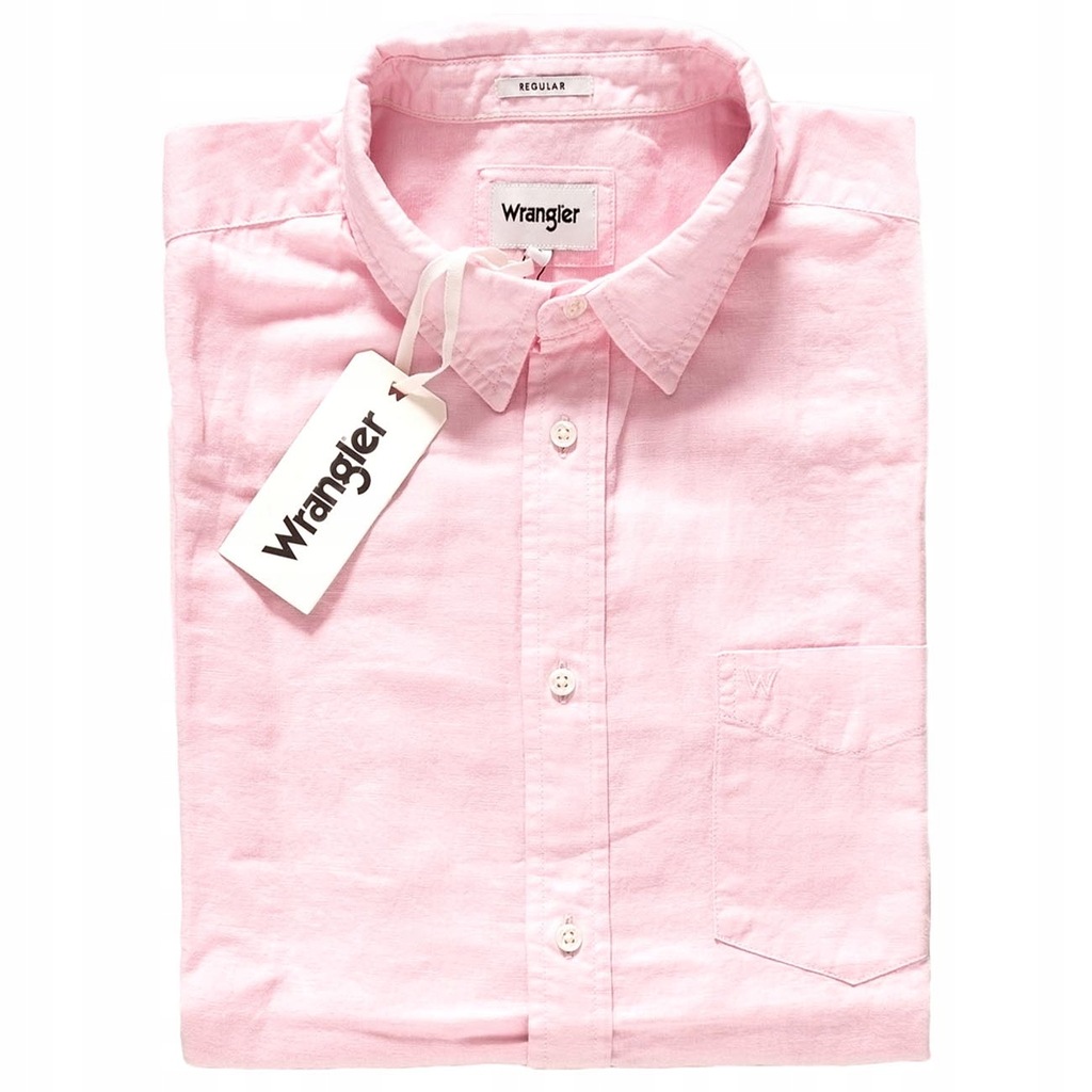 WRANGLER 1 PKT SHIRT MĘSKA KOSZULA KRÓKI RĘKAW L