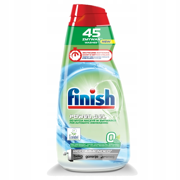 Finish All in 1 Max Power Gel 0% Zero żel do mycia naczyń w zmywarce 900ml