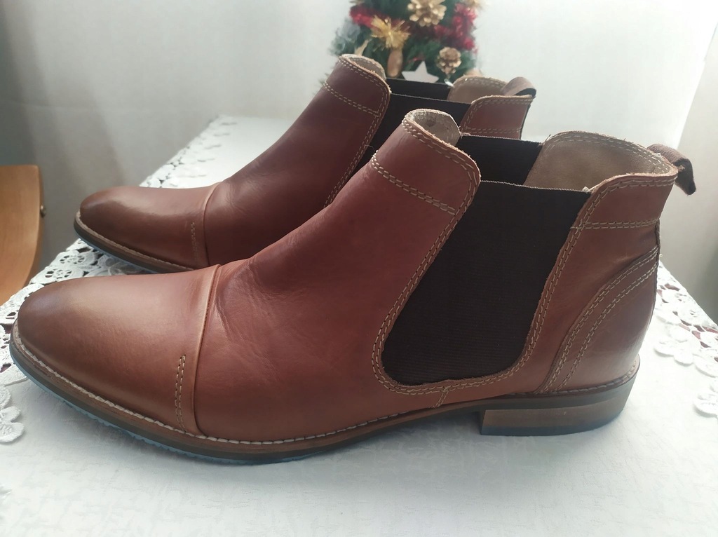 CLARKS SZTYBLETY MESKIE KLASYCZNE 44,5 SKÓRA