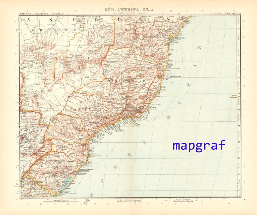 AMERYKA POŁUDNIOWA część 4 mapa z 1906 roku 98