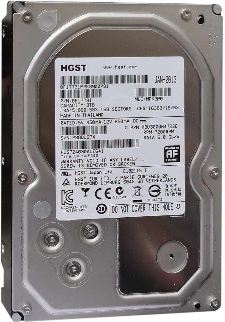 Dysk HGST HUS724030ALE641 3000 GB 3,5" SATA