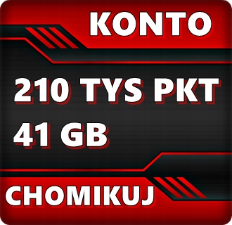 TRANSFER CHOMIKUJ 41 GB / 210 TYS PKT BEZTERMINOWO - KONTO