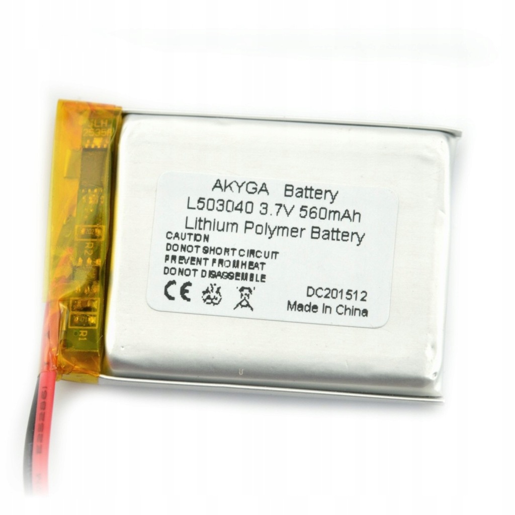 Akumulator Li-Pol Akyga 560mAh 1S 3,7V