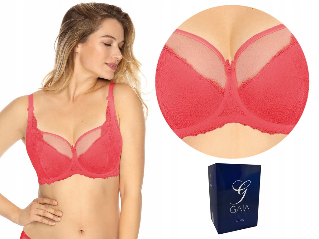 GAIA biustonosz 931 VERONIKA semi-soft, KORAL, 85E