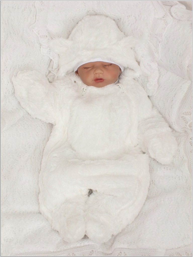 Купить Зимний комбинезон меховой белый утепленный 74: отзывы, фото, характеристики в интерне-магазине Aredi.ru