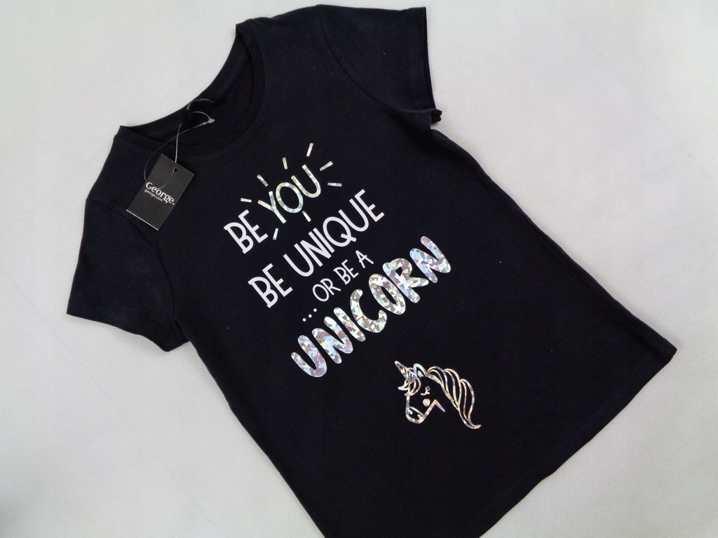George koszulka Hologram Unicorn Nowa 134/140 cm