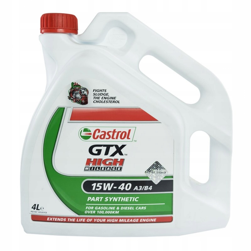 CASTROL GTX HIGH MILEAGE 15W40 4L PÓŁSYNTETYK