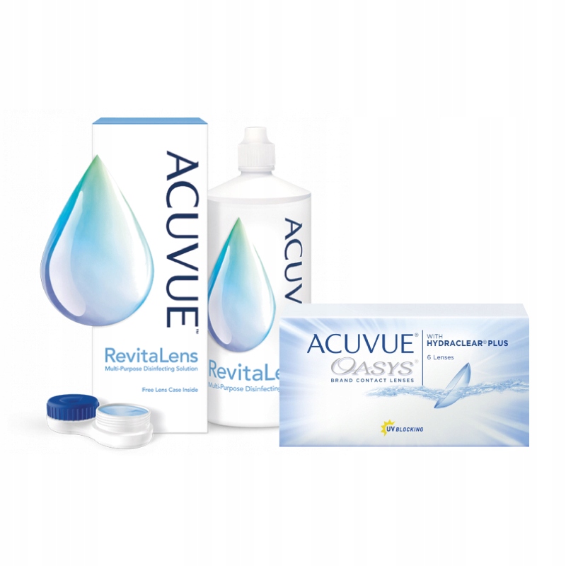 SOCZEWKI dwutygodniowe Acuvue Oasys(18szt) + płyn