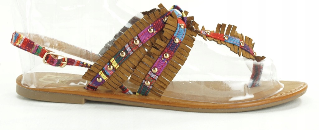 CASSIS COTE D'AZUR sandałki japonki kolorowe boho etniczne r. 37