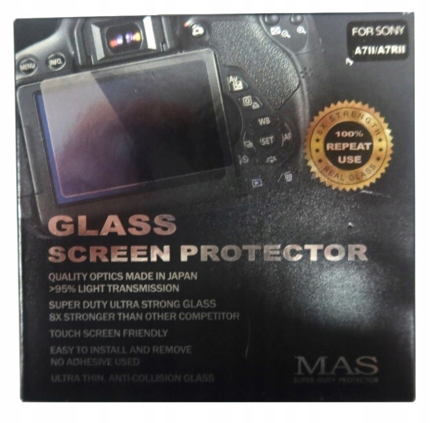 OSŁONA EKRANU LCD BEZKLEJOWA MAS SONY A7II A7RII