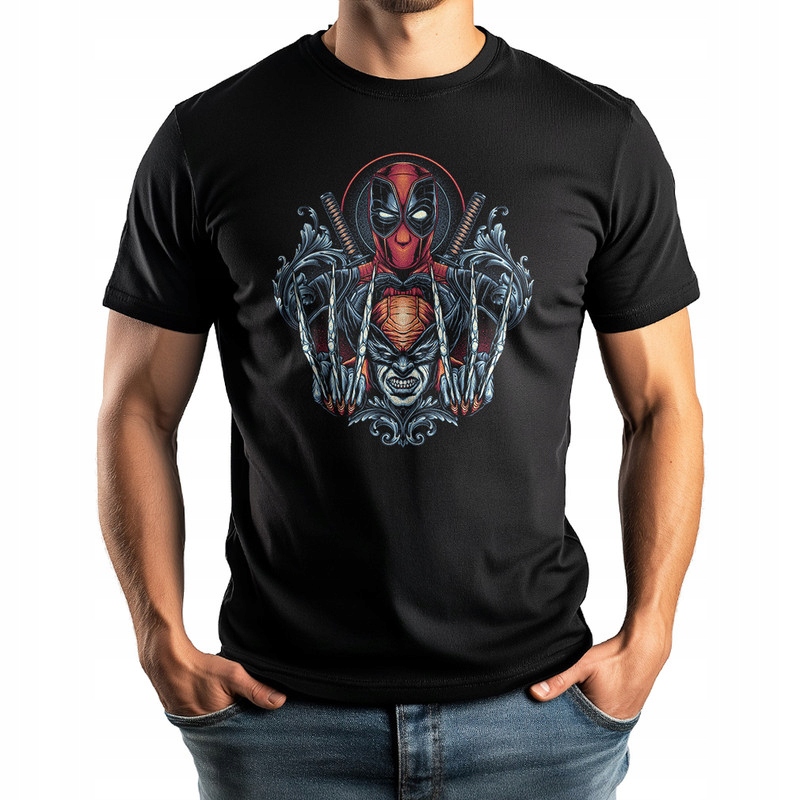 Koszulka Męska Deadpool Wolverine XXL