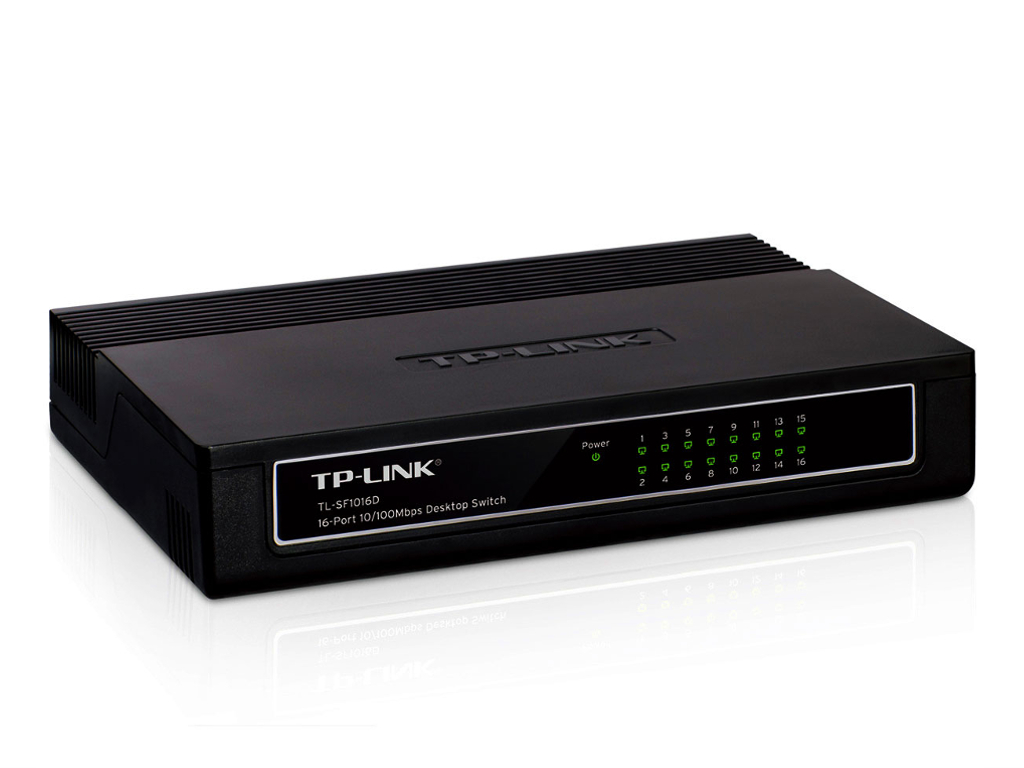 Купить КОММУТАТОР TP-LINK TL-SF1016D 16-ПОРТОВЫЙ LAN 10/100 Мбит/с: отзывы, фото, характеристики в интерне-магазине Aredi.ru