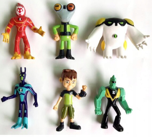 Kosmici Z Ben 10 Obca Potęga FIGURKI BAJKA BEN 10 ONITRIKS KOSMICI POTWÓR 6SZT - 7756413523