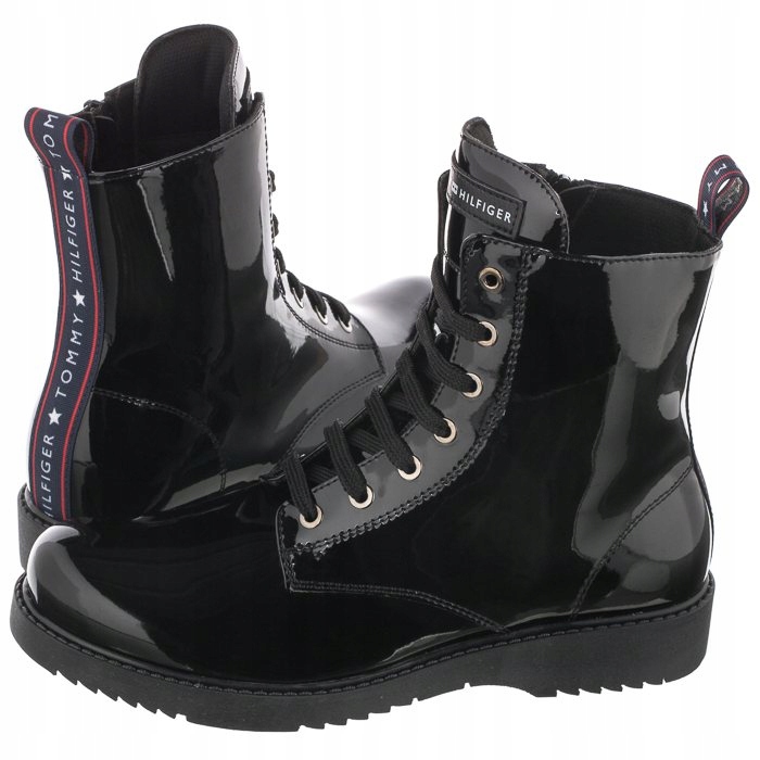 Buty Damskie Glany Tommy Hilfiger T4A5 Czarne