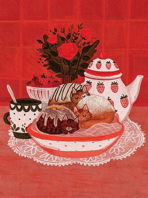 Plakat A3 KOTOPĄCZKI od Moniki Kister x Fundacja KOT