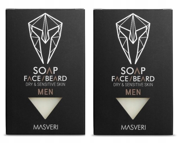MASVERI Mydło do twarzy i brody Skóra Sucha 2 szt.