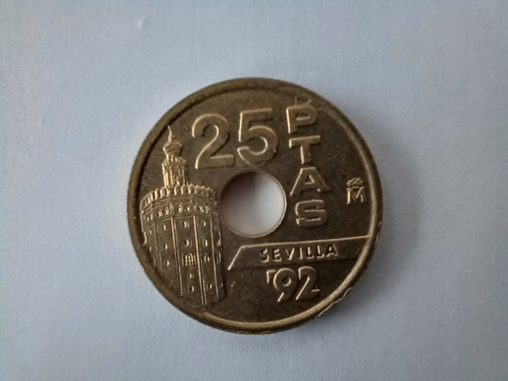 Hiszpania 25 peset 1992