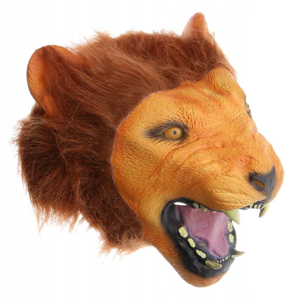Gumowy zły głowa lwa zwierząt Cosplay